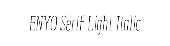 ENYO Serif Light Italic  baixar fontes gratis