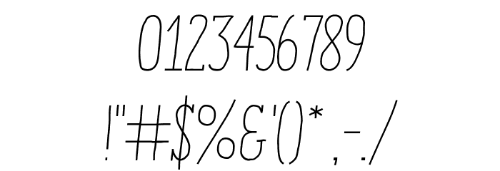 ENYO Serif Light Italic Font OTHER CHARS
