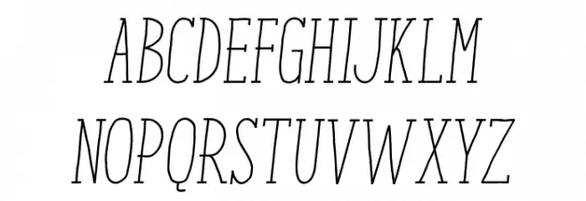 ENYO Serif Light Italic Шрифта ВЕРХНИЙ