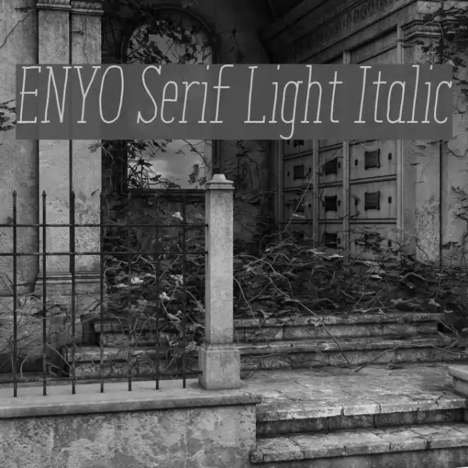 ENYO Serif Light Italic Font examples