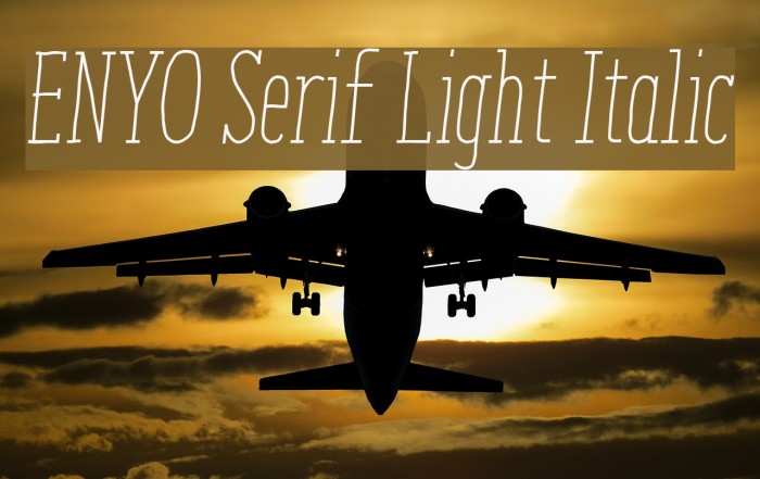 ENYO Serif Light Italic Font examples
