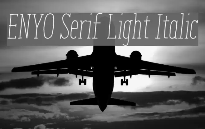ENYO Serif Light Italic Font examples