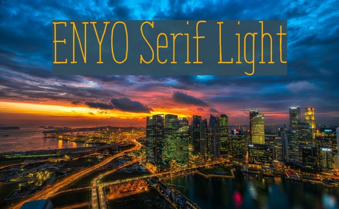 ENYO Serif Light Font examples
