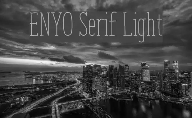 ENYO Serif Light Schriftart examples