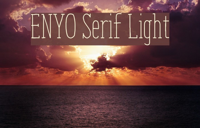 ENYO Serif Light Font examples