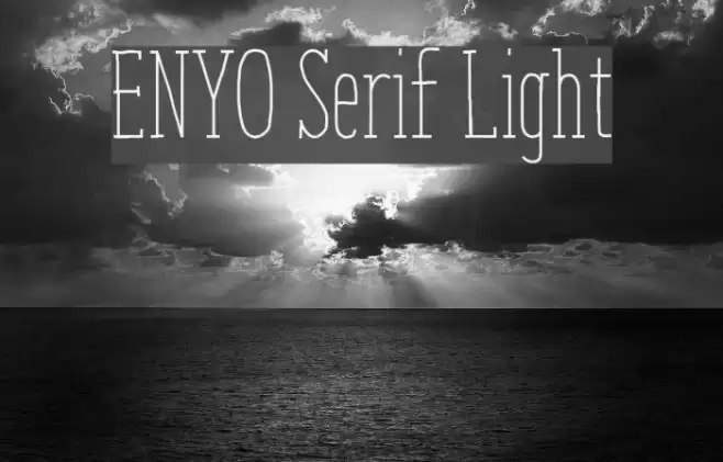 ENYO Serif Light Schriftart examples