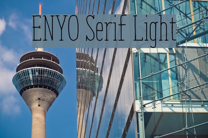 ENYO Serif Light Font examples