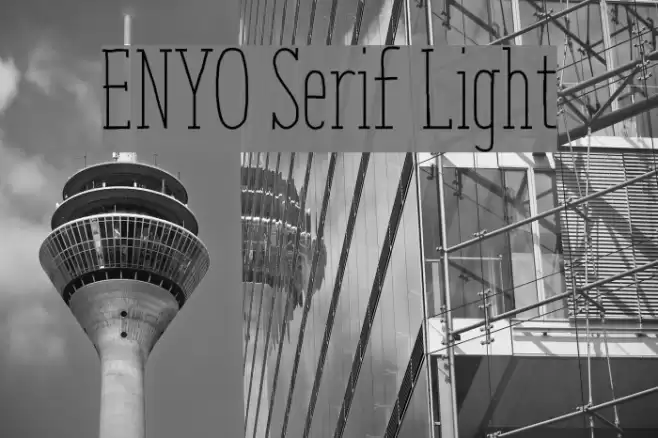 ENYO Serif Light Schriftart examples
