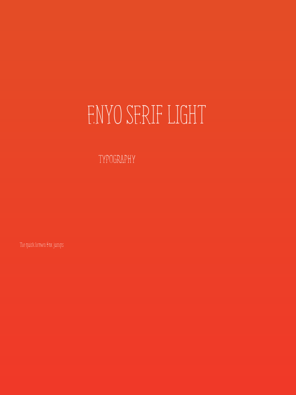 ENYO Serif Light Poster
