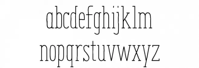 ENYO Serif Light Caratteri MINUSCOLO