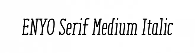 ENYO Serif Medium Italic  baixar fontes gratis