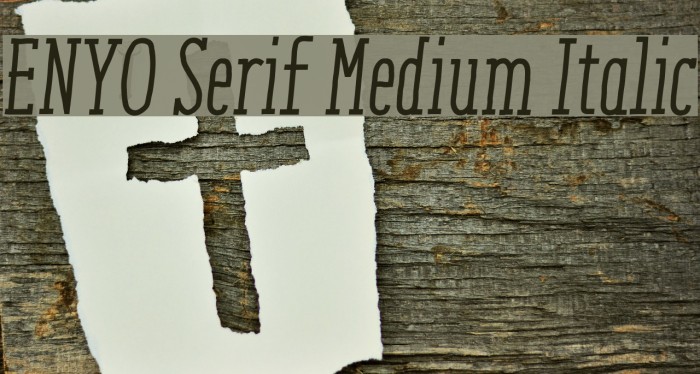 ENYO Serif Medium Italic Font examples