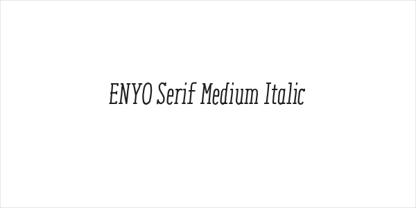 ENYO Serif Medium Italic Logo