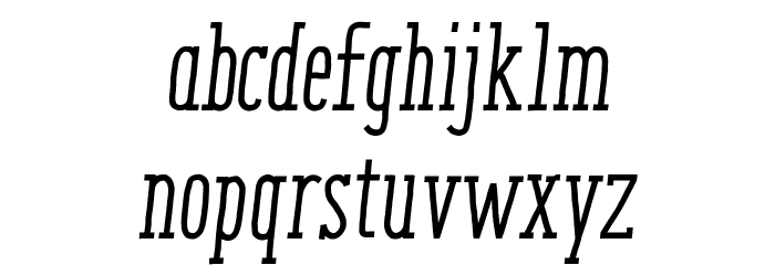 ENYO Serif Medium Italic Font Litere mici