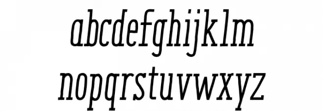 ENYO Serif Medium Italic Font LOWERCASE