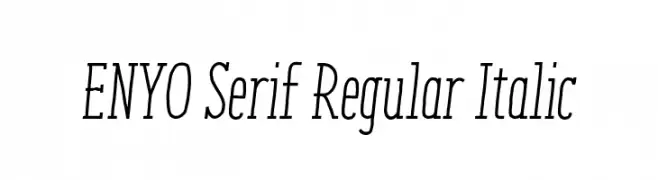 ENYO Serif Regular Italic  baixar fontes gratis