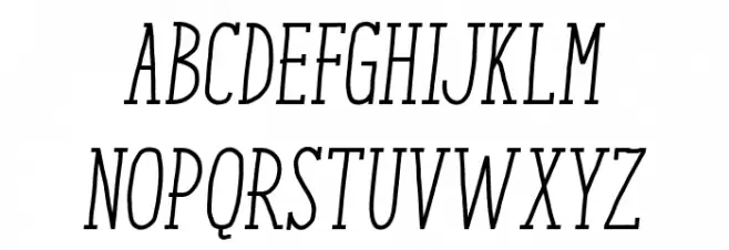 ENYO Serif Regular Italic Schriftart Groß