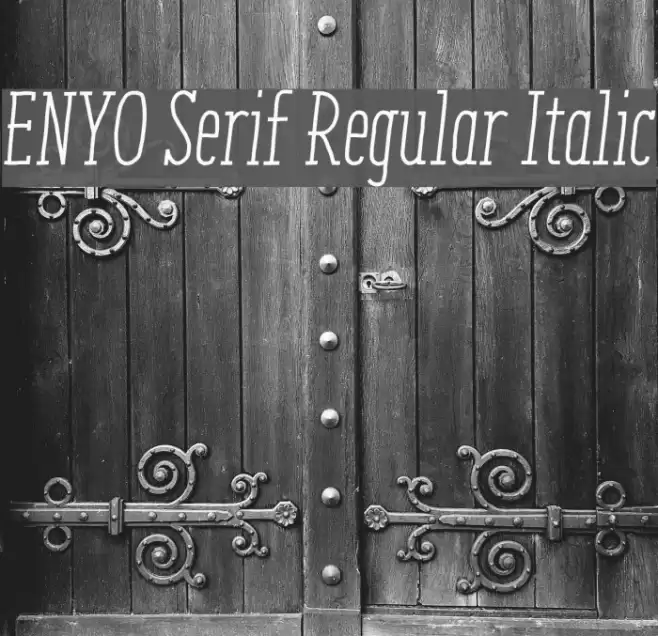 ENYO Serif Regular Italic Font examples