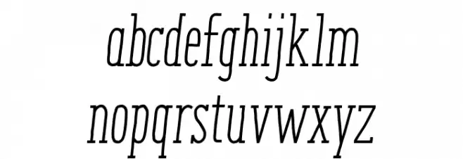 ENYO Serif Regular Italic Font Litere mici