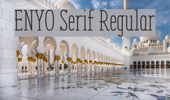 ENYO Serif Regular Font examples
