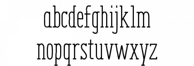 ENYO Serif Regular Caratteri MINUSCOLO