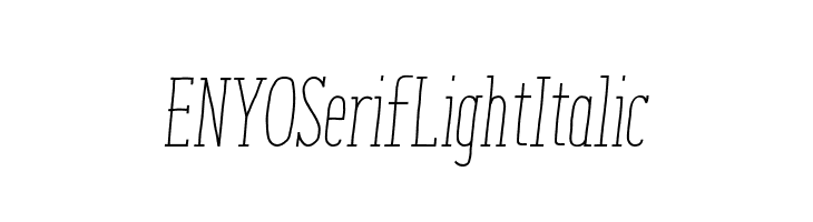 ENYOSerifLightItalic  Descarca Fonturi Gratis