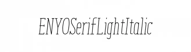 ENYOSerifLightItalic  baixar fontes gratis