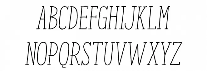 ENYOSerifLightItalic Polices MAJUSCULES