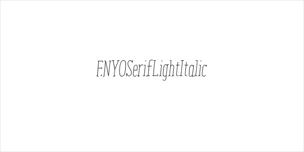 ENYOSerifLightItalic Logo