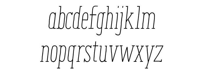 ENYOSerifLightItalic Font Litere mici