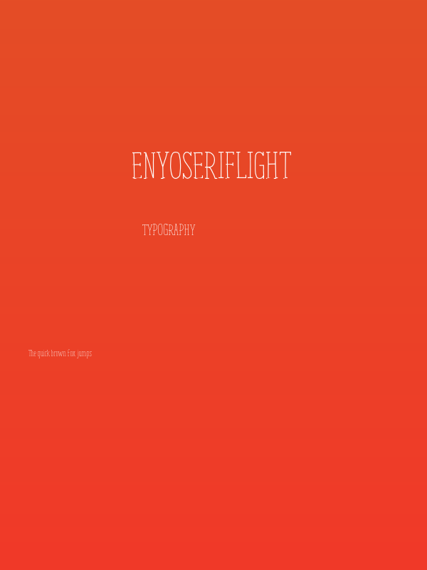 ENYOSerifLight Poster