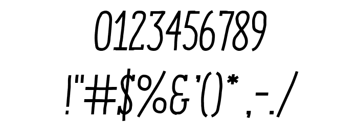 ENYOSerifMediumItalic Font OTHER CHARS
