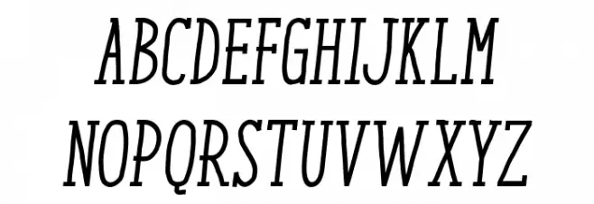 ENYOSerifMediumItalic Polices MAJUSCULES