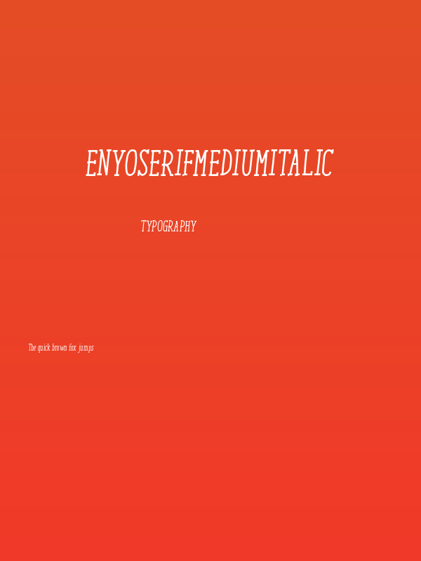 ENYOSerifMediumItalic Poster