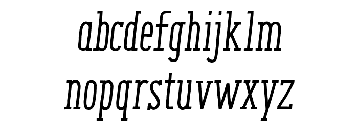 ENYOSerifMediumItalic Font LOWERCASE