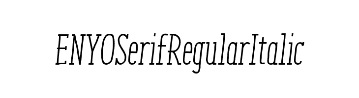 ENYOSerifRegularItalic  Free Fonts Download