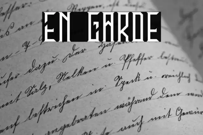 En Garde Font examples