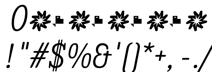 Enagol Math Light Italic Font OTHER CHARS