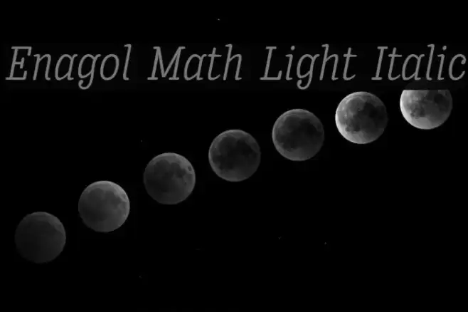 Enagol Math Light Italic Example 3
