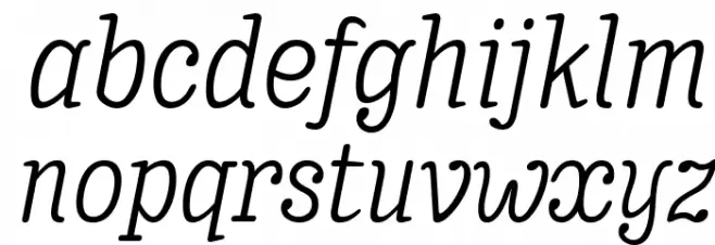 Enagol Math Light Italic Caratteri MINUSCOLO