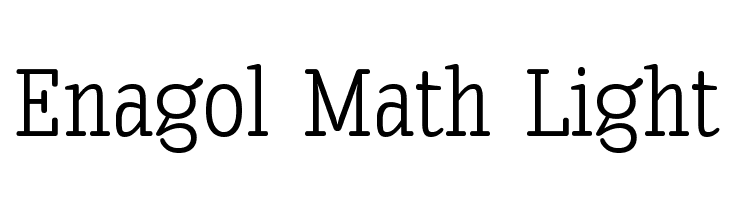 Enagol Math Light  font caratteri gratis