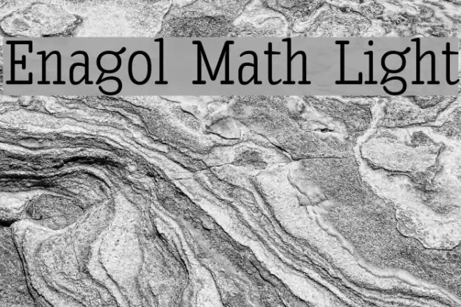 Enagol Math Light Font examples