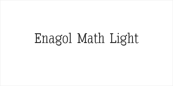 Enagol Math Light Logo