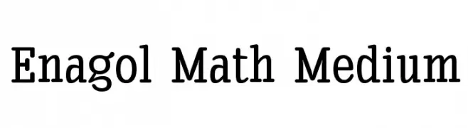 Enagol Math Medium  नि: शुल्क फ़ॉन्ट्स डाउनलोड