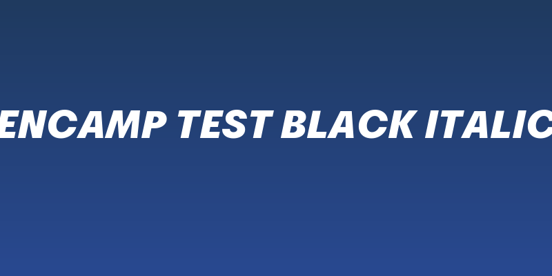 Encamp Test Black Italic Social Header