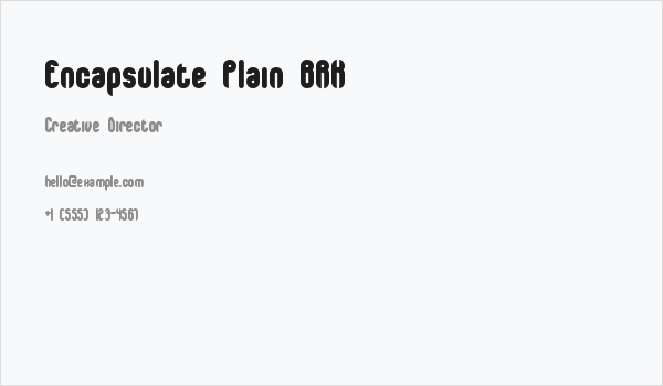 Encapsulate Plain BRK Business Card