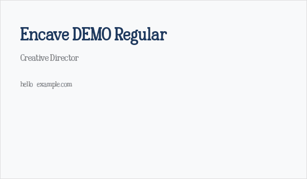 Encave DEMO Regular Business Card