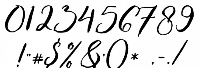 Enchanted Brush Font OTHER CHARS