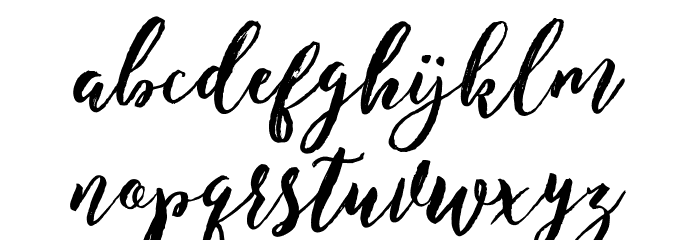 Enchanted Brush Font LOWERCASE