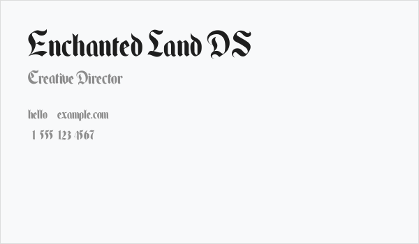 Enchanted Land DS Business Card